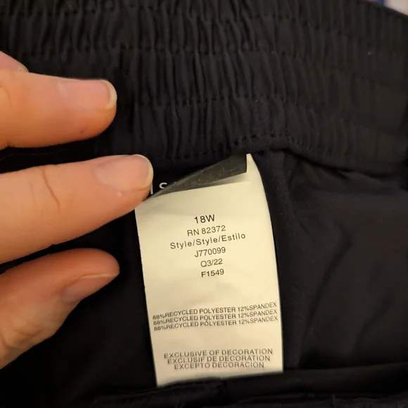 Island Escape Women’s Plus Size 18W Black Swim Board Shorts Lace Up Front #A23 - Picture 4 of 4